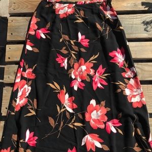 Dress Barn, Midi-Skirt, black floral,